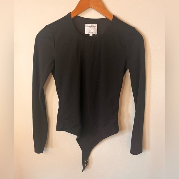 Privacy Please Long Sleeve Bodysuit Black Small - Picture 2 of 7